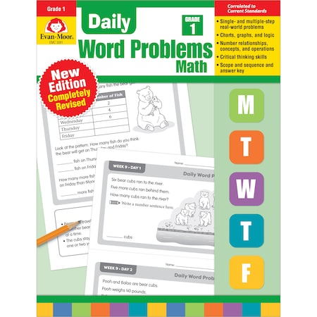 Evan-Moor Educational Publishers Daily Word Problems Math, Teachers Edition, Grade 1 3091